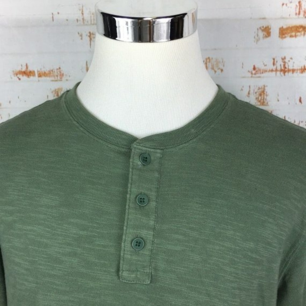 Faherty Mens Long Sleeve Henley Shirt XL Heathered